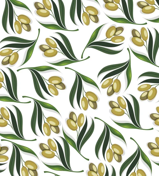 Olives Background Design Olive Oil Natural Cosmetics — Stock Vector