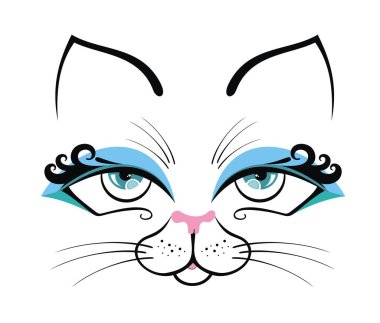 Cat.Cute Karikatür. Kedi grafiği