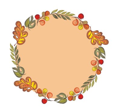 Sonbahar yaprakları ile grafik çerçeve