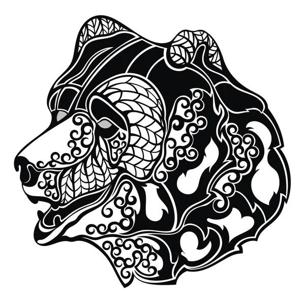 Logo Cabeza Del Oso Emblema Mascota — Vector de stock