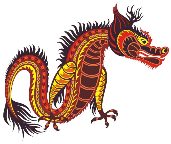 Jeho Symbolem Čína Drak — Stockový vektor