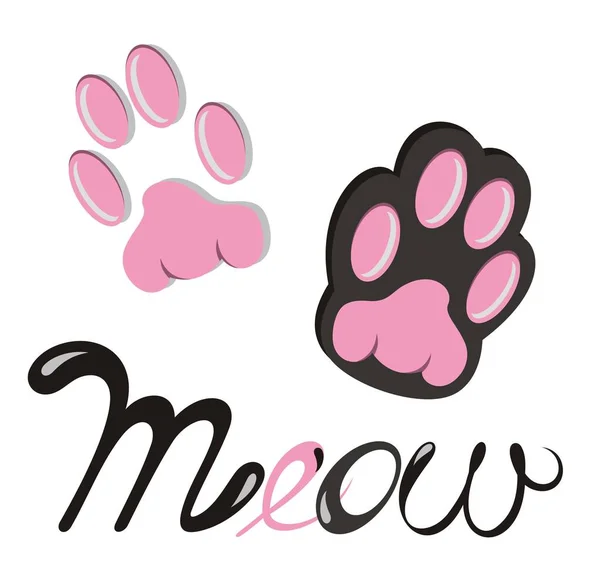 Εικονογράφηση Εικόνα Φορέα Paw Paw Σκύλος Γάτα — Διανυσματικό Αρχείο