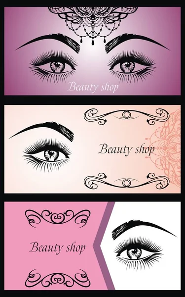 Banner Für Schönheitssalon Gesichts Und Hautpflege Kosmetik Make Oder Wellness — Stockvektor