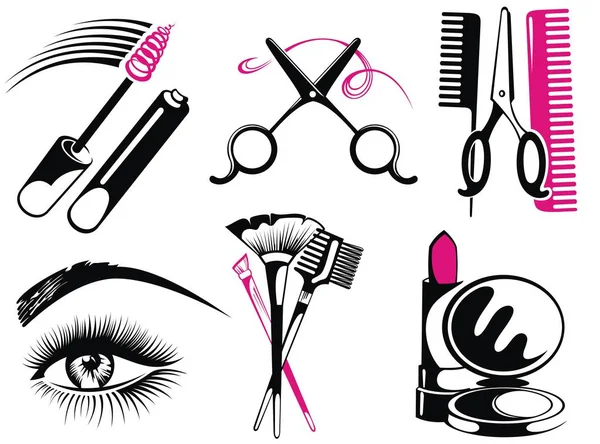 Kozmetik ve moda simgeler. Sanatçı nesneleri yapmak