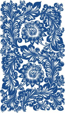 Çiçek deseni. Süsleme kumaş, duvar kağıdı, ambalaj için. Hohloma.Russian geleneksel tasarım