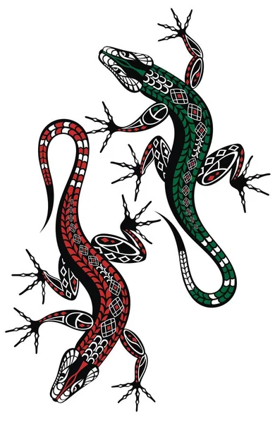 Lizard Vector Pictogram Logo Symbolen Sjabloon — Stockvector