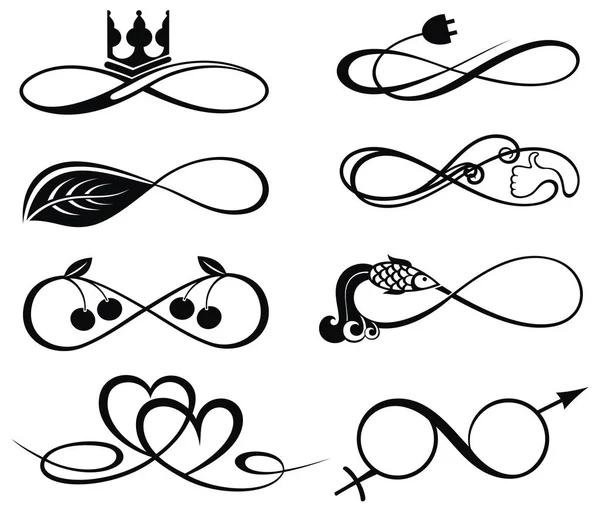 無限大 永遠のシンボルです タトゥーのデザイン — ストックベクタ
