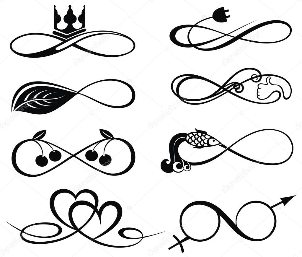 Infinity, forever symbol . Tattoo design