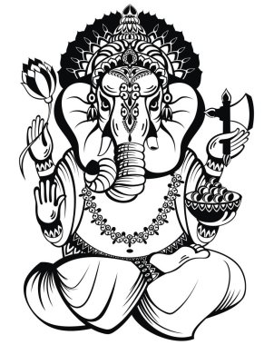 Ganesh Chaturthi için Lord Ganpati arka plan illüstrasyon 