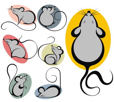  Komik fare, 2020 yılının sembolü. Çin takviminde yılın sembolü.