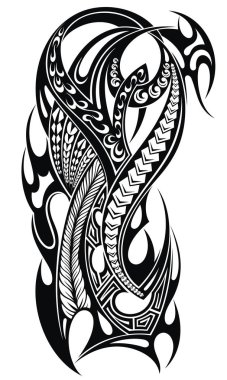 Tattoo design, shoulder abstract tattoo  clipart