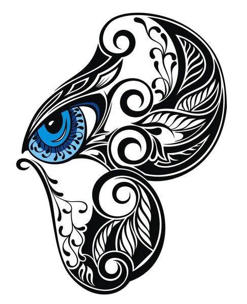 Символический Глаз Элементом Бабочки — стоковый вектор