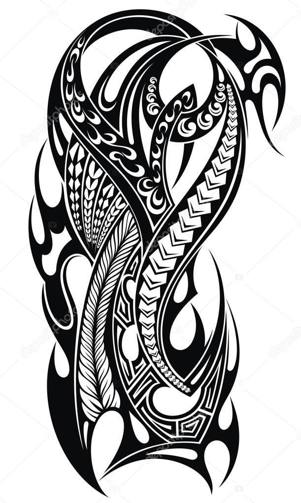 Tattoo design, shoulder abstract tattoo