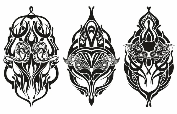 Tribal Tattoo Design Elemente Set — Stockvektor