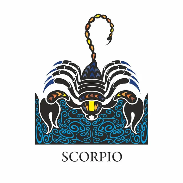 Vetor Escorpião Horóscopo Signo Zodíaco — Vetor de Stock