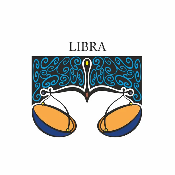 Vector Horoscop Libra Semn — Vector de stoc