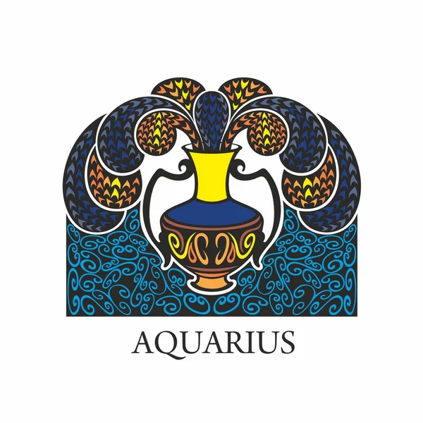 Vecteur Signe Horoscope Aquarius — Image vectorielle