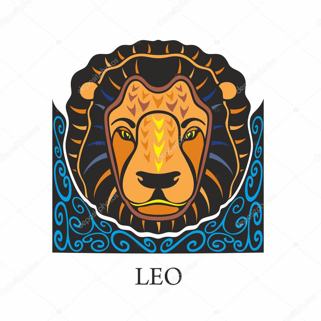 Vector of leo horoscope sign