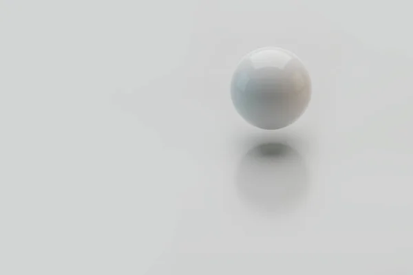 Koule Levituje Vzduchu Stínem Bílém Pozadí — Stock fotografie