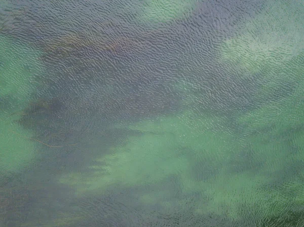 Vista Aérea Aguas Poco Profundas Con Fondo Del Mar Visible — Foto de Stock