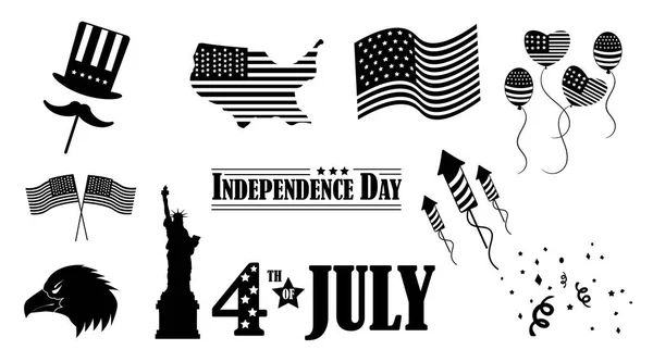 Празднование Дня Независимости Америки — стоковый вектор