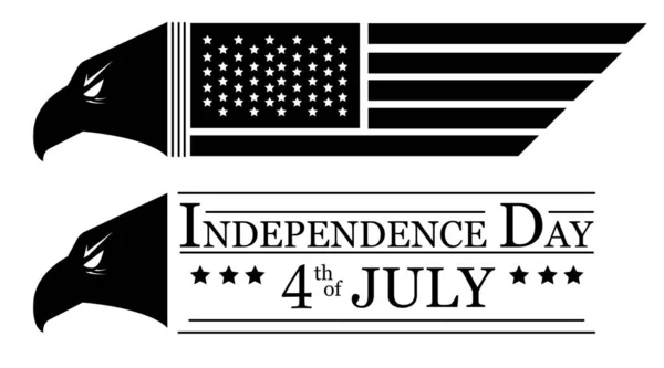 День Независимости Орла Черно Белого Орла — стоковый вектор