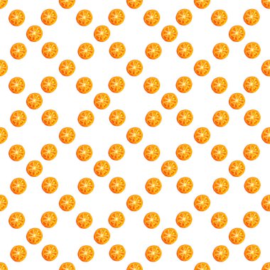 Sulu kırmızı domates dilimlerinin kusursuz sonsuz deseni. Paket kağıdı, kumaş ve duvar kağıdı için tasarım