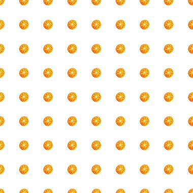 Sulu kırmızı domates dilimlerinin kusursuz sonsuz deseni. Paket kağıdı, kumaş ve duvar kağıdı için tasarım