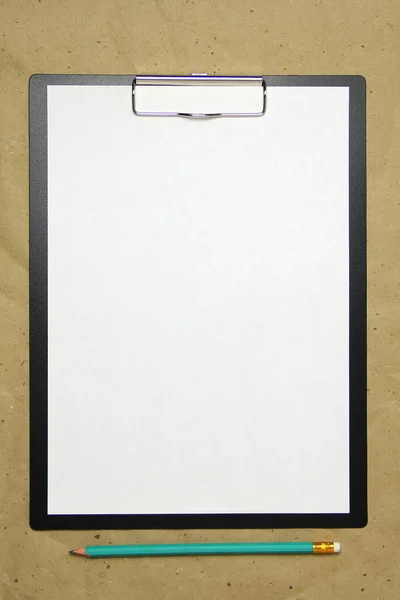 Ein Tablet Mit Einem Weißen Blatt Din Format Mit Bleistift — Stockfoto