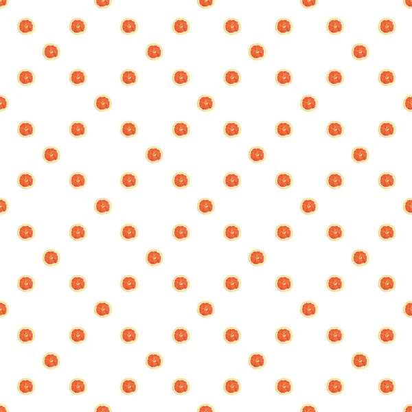 Sömlös oändlighet mönster isolerade skivor av grapefrukt. Bakgrund för bakgrund, design och förpackning — Stockfoto