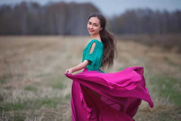 Girl Image Gypsy Girl Dancing — Stock Photo, Image