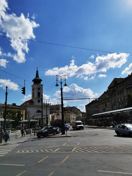 Blick auf eine Straße in der Stadt — Stockfoto