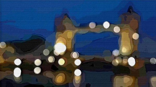 Крупним планом міст у вечірньому живописі — стокове фото