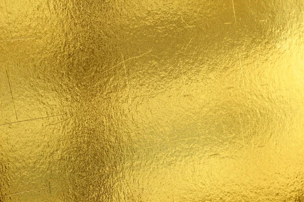 Glänzend Gelb Blatt Goldfolie Textur Hintergrund — Stockfoto