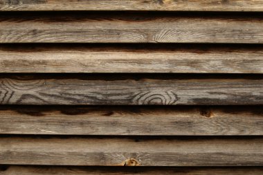 Rustik kahverengi duvar ahşap plakalar yaptı. Doğal arka plan. Ahşap doku tasarım ve dekorasyon için