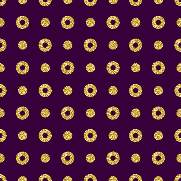 Фиолетовый Фон Блестящими Золотыми Кругами Векторная Иллюстрация — стоковый вектор