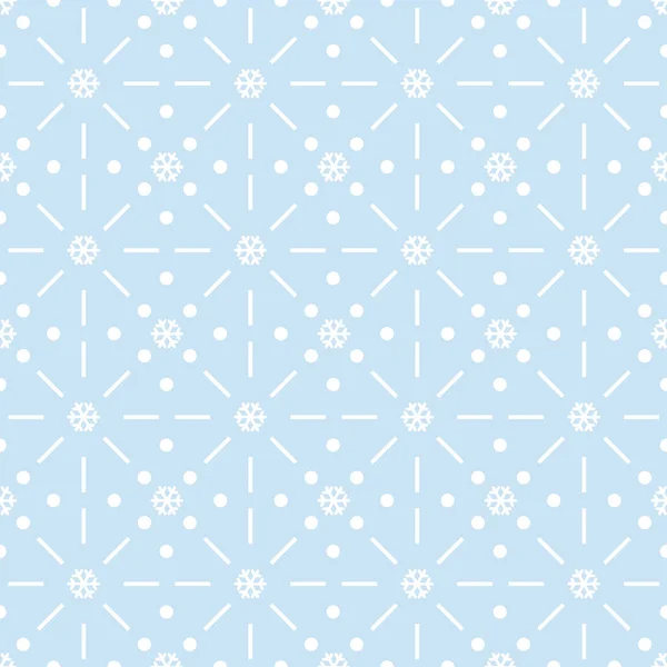 Blue Christmas Pattern Snowflakes Vector Illustration — Stock Vector
