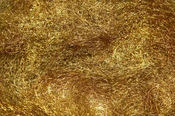 Textura Fio Metal Ouro Fino Adequado Para Design Luxuoso — Fotografia de Stock