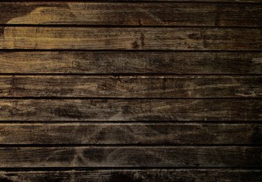 Kahverengi ahşap plakalardan yapılmış rustik duvar. Doğal arka plan. Tasarım ve dekorasyon için ahşap doku