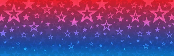 Bandeira Web Com Elementos Bandeira Nacional Americana Muitas Estrelas Eua — Vetor de Stock