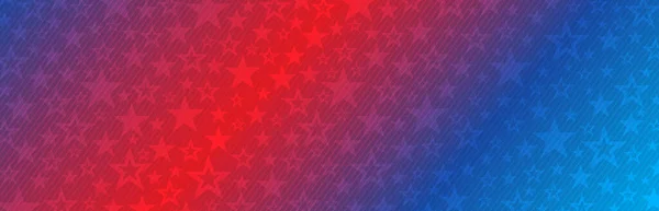 Baner Internetowy Elementami Amerykańskiej Flagi Narodowej Wiele Gwiazd Dekoracyjny Baner — Wektor stockowy