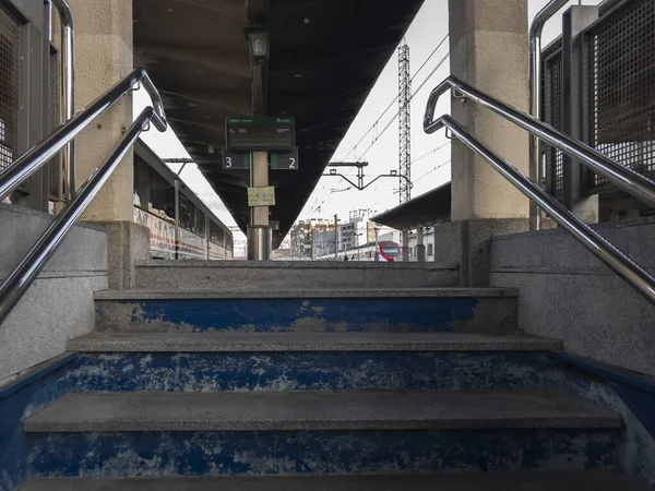 Wayout Das Escadas Para Paltform Estação Ferroviária Avila — Fotografia de Stock