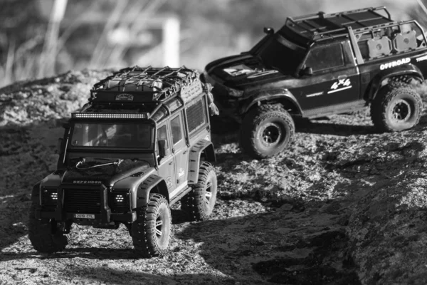 4Wd Cars Driven Road City Avila Spain 2020 — Stock Photo, Image