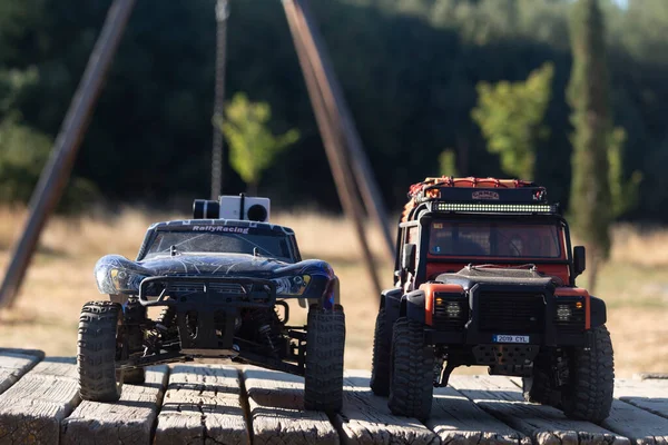 4Wd Cars Driven Road City Avila Spain 2020 — Stock Photo, Image