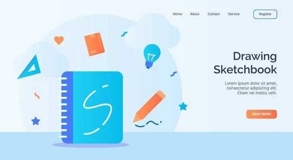 Ritning Skiss Ikon Kampanj För Hemsida Hemsida Hemsida Landning Mall — Stock vektor