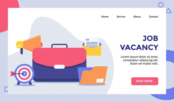 Vacature Concept Campagne Voor Web Website Home Homepage Landing Page — Stockvector