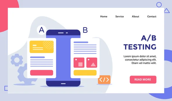 Wireframe Teste Campanha Tela Smartphone Para Página Inicial Site Web —  Vetores de Stock