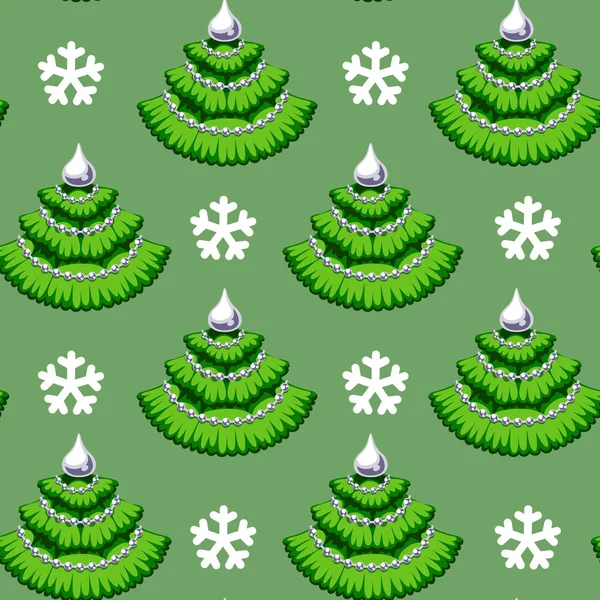 Noel ağacı ile seamless modeli — Stok Vektör