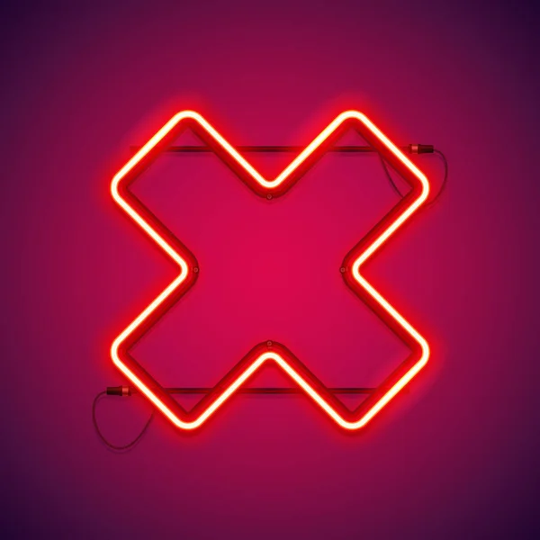 Red Neon Close Cross Shape — Fotografie de stoc gratuită