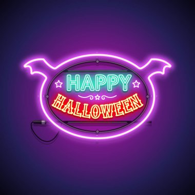 Mutlu Cadılar Bayramı Neon Tabelaları